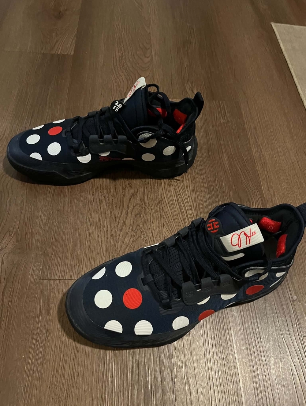 James Harden Vol. 5 Adidas Polka Dots Size 10